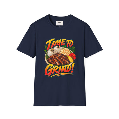 Time To Grind T-Shirt — Hawaiian Plate BBQ Graphic Tee