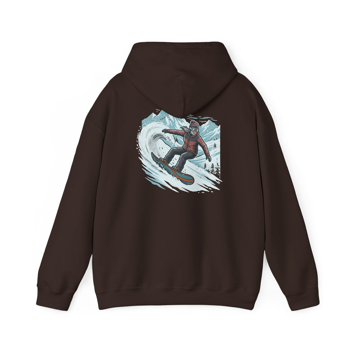 Snowboarding Hoodie – "Snowboarding Life" Graphic Pullover with Backboarder Illustration