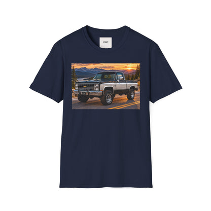 Vintage Chevy Truck T-Shirt — Sunset Mountain Off-Road Tee
