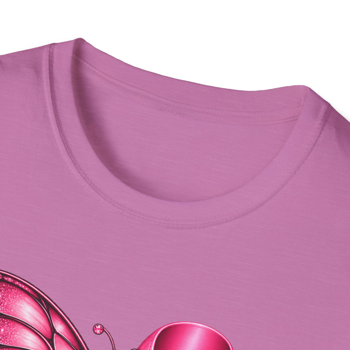 Pink Ribbon Butterfly Breast Cancer Awareness T-Shirt | Support Ribbon Tee