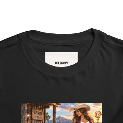 Toddler Tee — "Howdy Ma'am" Cowgirl Graphic Kids Shirt
