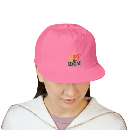 SPF IDGAF Surf Cap | Retro Sun Typography Hat
