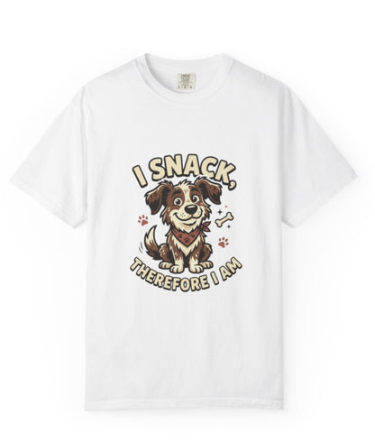 I Snack Therefore I Am Dog T-Shirt